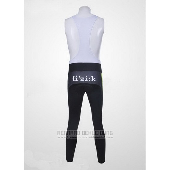 2011 Fahrradbekleidung Liquigas Cannondale Shwarz und Grun Trikot Langarm und Tragerhose